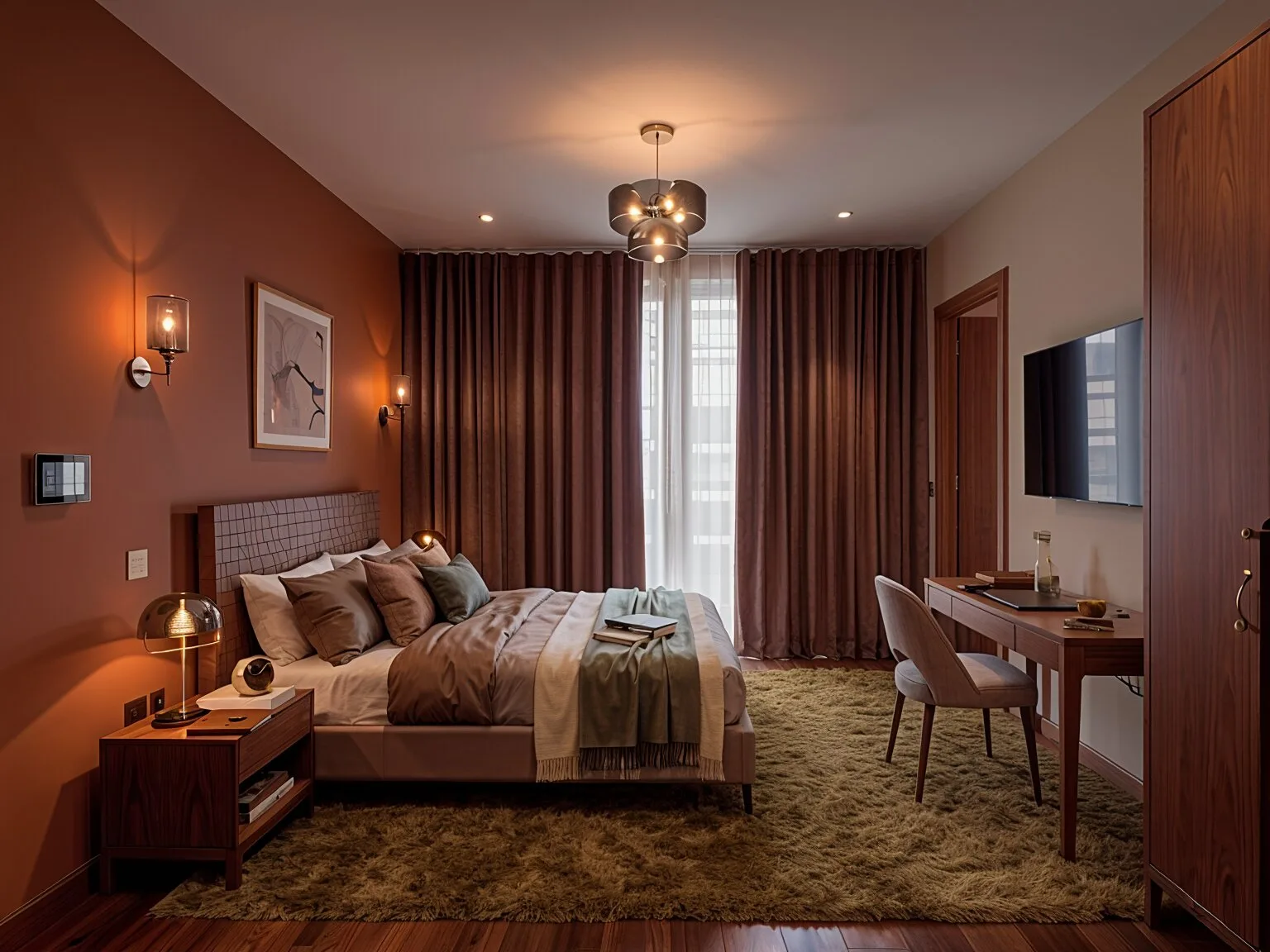 Pokój gościnny w mieszkaniu deweloperskim po realizacji Mivare Interiors.