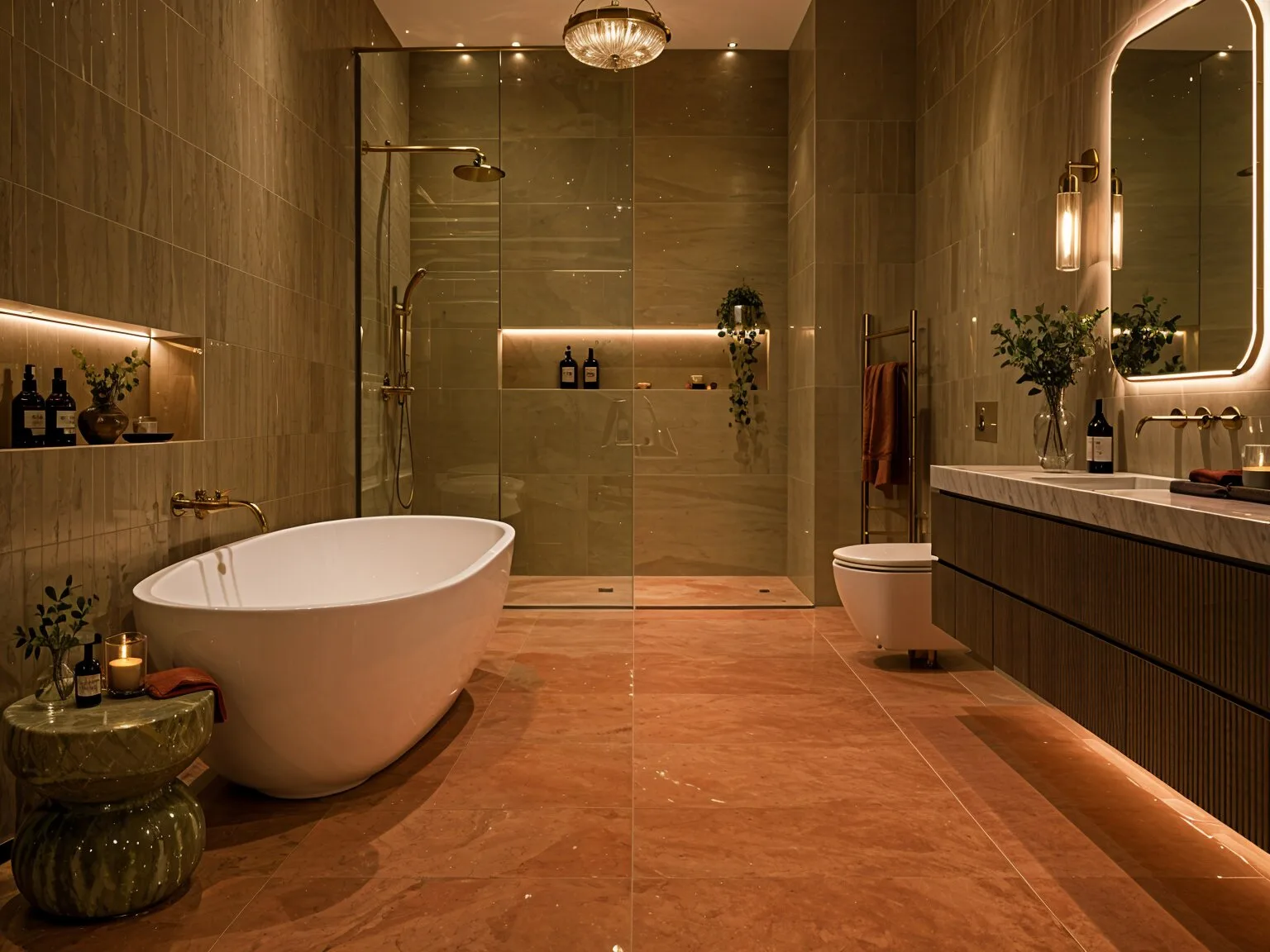 Łazienka w mieszkaniu w kamienicy po realizacji Mivare Interiors.